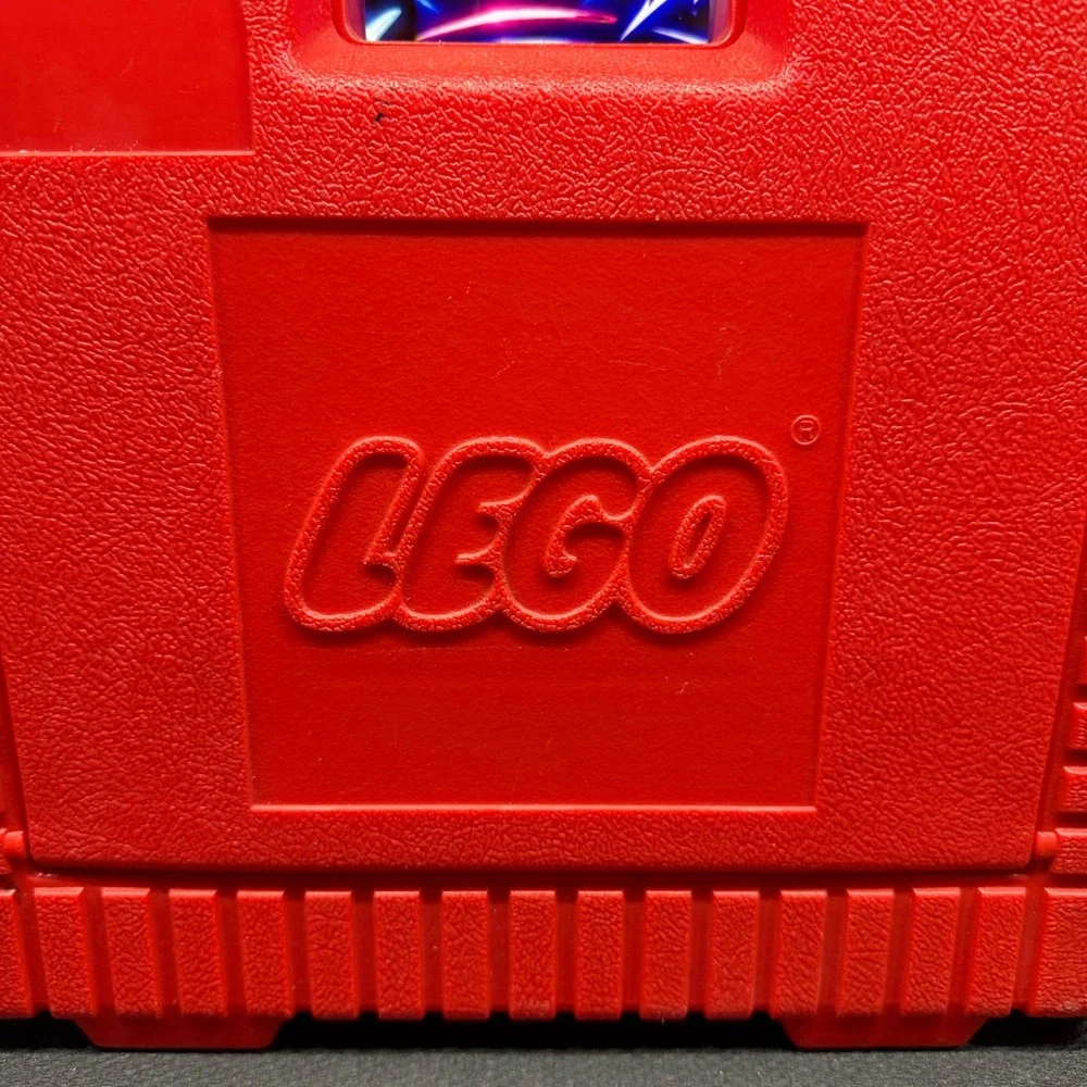 Vintage 1985 LEGO Red Hard Plastic Carrying Case Storage Box Dual Latch USA Made
